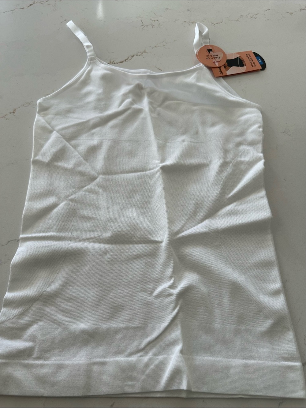 Shapermint White Scoop Neck Cami Tank Top. Size xl